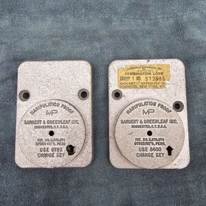 Sargent & Greenleaf G1 Manipulation Proof Lock Backplate 6700 & 8400 Change Key